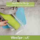 WeeSprout Silicone Suction Placemats for Babies, Toddlers & Kids, Durable Food Grade Silicone with Non-Slip Suction, Dishwasher Safe, for Dining Table & Restaurants + Travel Case, 2 Pack by TinyTreasures Baby Boutique