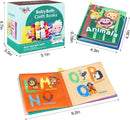 Baby Bath Books, Nontoxic Fabric Soft Baby Cloth Books, Early Education Toys, Waterproof Baby Books for Toddler, Infants Perfect Shower Toy, Kids Bath Toys Birthday Gift (Pack of 8) by TinyTreasures Baby Boutique
