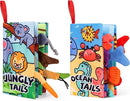 Baby Books 0-6 Months, 2PCS Crinkle Books for Babies, Touch and Feel Sensory Books for Babies, Infant Toys 0-6 Months, Soft Fabric Toy Shower Gift, Baby Crinkle Book - 4 Page Blue by TinyTreasures Baby Boutique