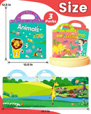 Reusable Sticker Book for Toddlers 2-4 Years, Stickers for Kids, Toddler Sticker Book Ages 1-3, Toddler Craft Activities, Toddlers Travel Toys Ages 2+ Boy Girl Birthday Gifts by TinyTreasures Baby Boutique