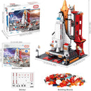 Space Exploration Shuttle Toys for 8-12 and 8-14 Years Boys Kids, 1008pcs 7 Models Aerospace Building Set with Heavy Transport Rocket and Launcher, Educational Construction Toy by TinyTreasures Baby Boutique