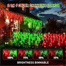 JMEXSUSS 400 LED Christmas Icicle Lights Outdoor, Red & Green Halloween Icicle Lights Clear Wire,Connectable String Lights Plug in for Christmas Party Outdoor Eaves Home Xmas Decorations by GreenHaven Gardens