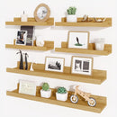 Axeman Picture Ledge Shelf, Floating Shelves for Wall Decor Storage Set of 6, 24 inch Floating Wall Mounted Shelves, Wall Shelves with Lip for Living Room, Bedroom, Nursery, Bathroom, Kitchen, Oak by TinyTreasures Baby Boutique