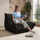 Bean Bag Chair, Oversized Bean Bag Chair for living Room, Fireside Chair for adults with Memory Foam Filled, Big Accent Sofa Lounge Floor Sofa for Gaming, Reading, Relax, No Assembly Required. (Black) by CozyNest Decor