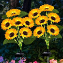 4 Pack Solar Sunflower Garden Lights 24 Vibrant Sunflowers LED Outdoor Decorative Stake Lights for Yard, Patio, Lawn, Pathway, IP65 Waterproof, Gardening Gift for Mom, Grandma, and Friends by GreenHaven Gardens