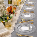 FLOWERCAT 60PCS Clear Plastic Plates - Disposable Clear Plates Heavy Duty for Party/Wedding/New Year - Include 30PCS 10.25inch Dinner Plates and 30PCS 7.5inch Dessert/Salad Plates by CozyNest Decor