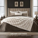 EVERGRACE Ultra Soft Luxury Fluffy Ridgeline Faux Rabbit Fur Throw Blanket, Thick Warm Bubble Throw for Bed, Cozy Plush Reversible Blankets for Couch, Chair, Sofa, Ivory White, 60x80 Inches, 870 GSM by CozyNest Decor