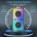 Portable Party Speaker, 80W Peak Wireless Bluetooth Speaker, PA System with LED Lights, Outdoor Bluetooth Speakers Supports for TF Card/USB, AUX in, FM, REC,TWS by TinyTreasures Baby Boutique