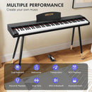Digital Piano Keyboard for Beginners,Full Size 88 Key Semi-Weighted Keyboard Electric Piano with Stand,Power Adapter,Sheet Music Stand,Pedal,Headphone,USB-MIDI Compatibility,Wood Black by TinyTreasures Baby Boutique