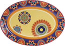 Bico Tunisian Ceramic 16 inch Oval Platter, Microwave & Dishwasher Safe by CozyNest Decor