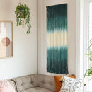 Macrame Wall Hanging Green Boho Handmade Ombre Wall Art Decor for Living Room Bedroom Fiber Art 15''W*43''L by CozyNest Decor