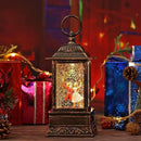 Christmas Snow Globe Nutcracker Lantern, Glitter Lighted Christmas Decorations for Home with Music, Light Up Snowglobe Christmas Décor by CozyNest Decor