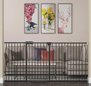 Extra Wide Baby Gate Extra Wide Pet Dog Gates for Stairs Doorways Black Metal Tension Indoor Safety Gates with Pressure Mount 71.5-76.38 Inch by TinyTreasures Baby Boutique