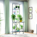 Zhongma 3 Tier Heavy Duty Plant Stand with Hanging Plant pot shelf with wheels, 35.43 L x 18.11 W x 81.1H multi layer plant Holder for Home, Garden, Plant Lovers,Metal Storage Rack Shelf/Freestanding by GreenHaven Gardens