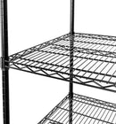 Seville Classics UltraDurable Heavy Duty NSF Solid Steel Wire Rack Storage Unit, Organizer for Garage, Warehouse, Office, Restaurant, Classroom, Kitchen, Black, 5-Tier Shelving, 48" W x 24" D by CozyNest Decor