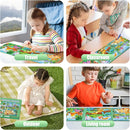 Magnetic Puzzles for Toddlers 3-5 , 75-Pieces Travel Toys , Dinosaur Puzzles Ages 4-6, Educational Learning Magnets, Road Car Trip & Airplane Activities Toys for 3 4 5 6 7 Girls Boys Gift by TinyTreasures Baby Boutique