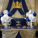 TONIFUL 6 Set Navy Blue Silver Balloon Centerpieces for Table,Balloon Arch Kit for Graduation Decorations 2025 Class of 2025 Party Decorations,New Year,Anniversary,Birthday Decoration by TinyTreasures Baby Boutique