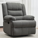 Swivel Rocking Recliner Chair for Adults, Overstuffed Manual Glider Rocker Recliner Chairs, Upholstered Reclining Single Sofa for Living Room Nursery (Grey) by TinyTreasures Baby Boutique