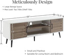 Mid Century Wooden TV Stand with Open Shelf and 2 Storage Cabinets for TVs up to 65 Inches,White Walnut Modern Entertainment Center TV Console for Living Room,Bedroom. by CozyNest Decor