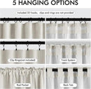 MIULEE 100% Blackout Curtains 120 Inch Long 2 Panels Set for Bedroom, Thick Faux Linen Black Out Curtain Room Darkening Back Tab Pleat Window Textured Drapes with Hooks for Living Room, Light Beige by CozyNest Decor