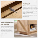 Nightstand Set of 2 with Charging Station, 22" Large Modern Bedside Table with 2 Drawers Storage,Push-to-Open End Table for Bedroom,Living Room,Natural Oak by CozyNest Decor