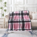 MERRYLIFE Pink Plaid Throw Blanket Decorative Fleece Throw | Ultra-Plush Colorful | Couch Blanket Travel Lap | Home Gift Use(50" 60",Pink Plaid) by CozyNest Decor