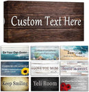 CHAOSETKEN Custom Text Sign Wall Art Personalized Family Quote Wall Decor Family Sign Canvas Prints Customized Wood Text Quote Pictures Rustic Farmhouse Decor Framed (10L x 5W) by CozyNest Decor