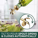 COOK WITH COLOR Glass Olive Oil Bottle Dispenser - 2 Pack- 17oz Oil and Vinegar Cruet - Olive Oil Carafe Decanter for Kitchen by CozyNest Decor