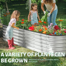 8×2×1.5 ft Galvanized 0.7mm Thickness Steel Raised Garden Bed,Modular Planter for Gardening, Vegetables Bed, Flowers Bed,17" Tall Metal Raised Garden Beds Outdoor-Silver. by GreenHaven Gardens