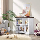 Farmhouse 5 Cube Bookshelf, White Storage Organizer Bookcase, Kids Toy Storage Cabinet, Small Bookshelves Storage Organizer Shelf, Wood Display Cabinet Book Shelves for Bedroom,Living Room,Office by CozyNest Decor