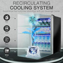 2.5 Cu.Ft Beverage Fridge, Mini Fridge With Glass Door, Beverage Cooler Refrigerator, Wine Drink Beer Cooler, Adjustable Shelves & Digital Temperature Display, 22 Bottle 95 Can by CozyNest Decor