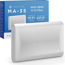 Medify MA-35 Air Purifier with True HEPA H13 Filter | 1,280 ft² Coverage in 1hr for Allergens, Smoke, Wildfires, Odors, Pollen, Pet Dander | Removal to 0.1 Microns | Silver, 1-Pack by TinyTreasures Baby Boutique