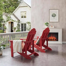 Psilvam Classic Adirondack Chair, Standard-Sized Poly Lumber Fire Pit Chair, 350Lbs Support Weather Resistant Patio Chairs for Garden, Party, Beach(Red) by GreenHaven Gardens
