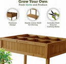 VegTrug 8 Pocket Garden, Wooden Planter with Herb Snips, Natural by GreenHaven Gardens