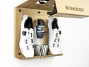 Wall Bike Rack | Bike Storage Wall Mount System | For Race Bicycles (New Gold) and Mountain Bikes | Bike Shelf | Indoor bike wall bracket | Store your helmet and shoes | Home and Garage
