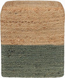 REDEARTH · Cube Pouf Foot Stool Ottoman - Jute Braided Pouffe Poof Accent Sitting Footrest for The Living Room, Bedroom, Nursery, Patio, Lounge - Set of 2 (14.5”x14.5”x16”; Natural Olive) by CozyNest Decor