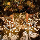 4 Packs Solar Lanterns Outdoor Hanging Lantern Lights, 4 Butterflies Hollowed-Out Metal Decor Lantern, Waterproof LED Decorative Garden Light Gifts by GreenHaven Gardens