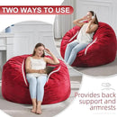 Hobestluk 4FT Bean Bag Chair Giant Bean Bag Chairs for Adults Large Bean Chairs with Removable Cover, Beanbag Chair with Filler, Adult Bean Bag Chairs for Living Room, Bedroom by CozyNest Decor