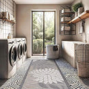 Beverly Rug Outdoor Runner Rug 2x7 Modern Floral Tropical Area Rugs for Indoor and Outdoor Patio Easy to Clean Non Shedding Living Room Porch Garden Washable Outside Carpet (2 x 7 Gray) by CozyNest Decor