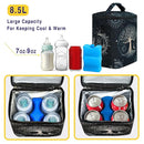 Breastmilk Cooler Bag with Ice Pack Fits 4 Baby Bottles Up to 9 Ounce Insulated Baby Bottle Bag Breast Milk Cooler on The Go with Strap Baby Bottle Cooler Bag for Nursing Mom Daycare or Travel by TinyTreasures Baby Boutique