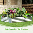 Land Guard 6×3×1ft Galvanized Metal Raised Garden Bed, Metal Planter Kit Box Outdoor for Deep-Rooted Vegetables, Flowers, Green and Herbs…… by CozyNest Decor