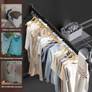 Wall Mounted Clothes Hanger, Aluminum Clothes Drying Rack, Space Saver, Retractable, Windproof Holes, with Clips by CozyNest Decor