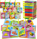 OKOOKO 12PCS Soft Baby Books, Soft Cloth Books, Bath Toys, Crinkle Washable Non-Toxic Early Education Preschool Learning Toy for Newborns Babies Infants Toddlers Kids by TinyTreasures Baby Boutique