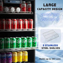 Albott Beverage Refrigerator-24 In fridge with Glass Door, Adjustable Shelves and LED Touch Panel, Under Counter Design for Wine Beer, Built-In or Freestanding Use, 34-64℉ by CozyNest Decor