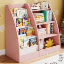 4 Tier Kids Bookshelf,4 Layer Sling Kids Book Shelf for Kids Rooms,Wood Children Bookcase,Baby Storage Book Rack,Toddler Bookshelf, Book and Toy Organizer,Book Display Shelf for Bedroom, Nursery by TinyTreasures Baby Boutique