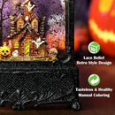 Halloween Snow Globe Lantern Ghost Snow Globe Halloween Decorations for Home Haunted House Pumpkin Ghost Tree Crow Rip Dancing Bats with Timer, USB and Battery Powered 12 inch by CozyNest Decor