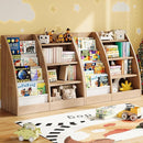 4 Tier Kids Bookshelf Set of 2,4 Layer Sling Kids Book Shelf for Kids Rooms,Wood Children Bookcase,Baby Storage Book Rack,Toddler Bookshelf, Book and Toy Organizer,Book Display Shelf for Nursery by TinyTreasures Baby Boutique