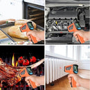 MESTEK Infrared Thermometer Gun, Non Contact Digital Laser Thermometer Temperature Gun with Color LCD for Cooking, Home Repairs, Humidity Measurement, Adjustable Emissivity -58°F to 1472°F(-50~800°C) by TinyTreasures Baby Boutique