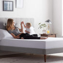 LUCID Premium Rayon from Bamboo Jersey Mattress Protector | California King Size Waterproof Mattress Protector | Ultra Soft, Fitted Sheet Style, White by TinyTreasures Baby Boutique