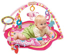 Pink Baby Acctivity Play Gyms Playmats Colorful Infants Toddler Play Mat with Arches, Activity Toys, Plush Animals, Elephant by TinyTreasures Baby Boutique